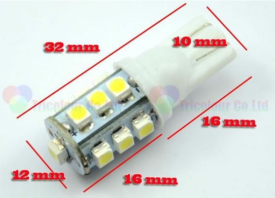 Lâmpada Pingo com 13 Leds (Smd) T10 12v Super branca
