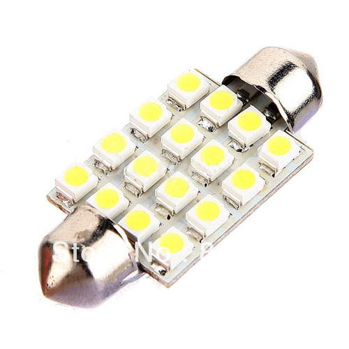 Lâmpada Torpedo 16 LEDs super branca 31mm super branca - Und