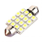 Lâmpada Torpedo 16 LEDs super branca 39mm super branca - Und